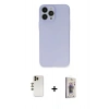 MARSİLYAN™- iPhone 13 Pro Max Kılıf Atlas Minimal Prime - Siyah Bilvis 3D Cam Ekran Koruyucu + Shine Kamera Lens - GD