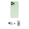 MARSİLYAN™- iPhone 13 Pro Max Kılıf Atlas Minimal Prime - Siyah Bilvis 3D Cam Ekran Koruyucu + Rainbow Kamera Lens Koruma Cam - KI
