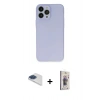 MARSİLYAN™- iPhone 13 Pro Max Kılıf Atlas Minimal Prime - Siyah Bilvis 3D Cam Ekran Koruyucu + Pers Alüminyum Kamera Lens - LT