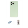 MARSİLYAN™- iPhone 13 Pro Max Kılıf Atlas Minimal Prime - Siyah Bilvis 3D Cam Ekran Koruyucu + Shine Kamera Lens Koruma Cam - MI