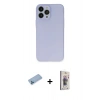 MARSİLYAN™- iPhone 13 Pro Max Kılıf Atlas Minimal Prime - Siyah Bilvis 3D Cam Ekran Koruyucu + Shine Kamera Lens Koruma Cam - MI