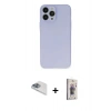 MARSİLYAN™- iPhone 13 Pro Max Kılıf Atlas Minimal Prime - Siyah Bilvis 3D Cam Ekran Koruyucu + Pers Alüminyum Kamera Lens - SABE