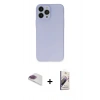 MARSİLYAN™- iPhone 13 Pro Max Kılıf Atlas Minimal Prime - Siyah Bilvis 3D Mat Cam Ekran Koruyucu + Pers Alüminyum Kamera Lens - GI