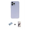 MARSİLYAN™- iPhone 13 Pro Max Kılıf Atlas Minimal Prime - Siyah Bilvis 3D Mat Cam Ekran Koruyucu + Mavi Shine Kamera Lens Koruma Cam