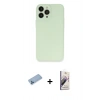 MARSİLYAN™- iPhone 13 Pro Max Kılıf Atlas Minimal Prime - Siyah Bilvis 3D Mat Cam Ekran Koruyucu + Mavi Shine Kamera Lens Koruma Cam