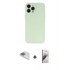 MARSİLYAN™- iPhone 13 Pro Max Kılıf Atlas Minimal Prime - Siyah Bilvis 3D Mat Cam Ekran Koruyucu + Pers Alüminyum Kamera Lens - SABE