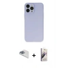 MARSİLYAN™- iPhone 13 Pro Max Kılıf Atlas Minimal Prime - Siyah Bilvis 3D Mat Cam Ekran Koruyucu + Pers Alüminyum Kamera Lens - SABE