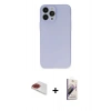 MARSİLYAN™- iPhone 13 Pro Max Kılıf Atlas Minimal Prime - Siyah Bilvis 3D Mat Cam Ekran Koruyucu + Pers Alüminyum Kamera Lens - KI