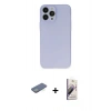 MARSİLYAN™- iPhone 13 Pro Max Kılıf Atlas Minimal Prime - Siyah Bilvis 3D Mat Cam Ekran Koruyucu + Renkli Kamera Lens Koruma Cam - YL