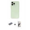 MARSİLYAN™- iPhone 13 Pro Max Kılıf Atlas Minimal Prime - Siyah Bilvis 3D Mat Cam Ekran Koruyucu + Renkli Kamera Lens Koruma Cam - TU