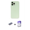 MARSİLYAN™- iPhone 13 Pro Max Kılıf Atlas Minimal Prime - Siyah Bilvis 5in1 3D Magic Cam Ekran Koruyucu + Renkli Kamera Lens Koruma Cam - PE