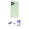 MARSİLYAN™- iPhone 13 Pro Max Kılıf Atlas Minimal Prime - Siyah Bilvis 5in1 3D Magic Cam Ekran Koruyucu + Renkli Kamera Lens Koruma Cam - YL