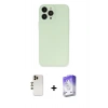 MARSİLYAN™- iPhone 13 Pro Max Kılıf Atlas Minimal Prime - Siyah Bilvis 5in1 3D Magic Cam Ekran Koruyucu + Shine Kamera Lens - GD