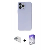 MARSİLYAN™- iPhone 13 Pro Max Kılıf Atlas Minimal Prime - Siyah Bilvis 5in1 3D Magic Cam Ekran Koruyucu + Pers Alüminyum Kamera Lens - SABE