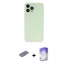 MARSİLYAN™- iPhone 13 Pro Max Kılıf Atlas Minimal Prime - Siyah Bilvis 5in1 3D Magic Cam Ekran Koruyucu + Renkli Kamera Lens Koruma Cam - SI