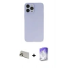 MARSİLYAN™- iPhone 13 Pro Max Kılıf Atlas Minimal Prime - Siyah Bilvis 5in1 3D Magic Cam Ekran Koruyucu + Rainbow Kamera Lens Koruma Cam - REGD