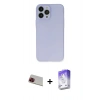 MARSİLYAN™- iPhone 13 Pro Max Kılıf Atlas Minimal Prime - Siyah Bilvis 5in1 3D Magic Cam Ekran Koruyucu + Rainbow Kamera Lens Koruma Cam - KI