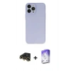 MARSİLYAN™- iPhone 13 Pro Max Kılıf Atlas Minimal Prime - Siyah Bilvis 5in1 3D Magic Cam Ekran Koruyucu + Raze Metal Kamera Lens - GD