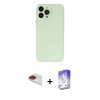 MARSİLYAN™- iPhone 13 Pro Max Kılıf Atlas Minimal Prime - Siyah Bilvis 5in1 3D Magic Cam Ekran Koruyucu + Pers Alüminyum Kamera Lens - KI