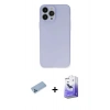 MARSİLYAN™- iPhone 13 Pro Max Kılıf Atlas Minimal Prime - Siyah Bilvis 5in1 5D Magic Hayalet Cam Ekran Koruyucu + Shine Kamera Lens Koruma Cam - MI
