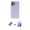 MARSİLYAN™- iPhone 13 Pro Max Kılıf Atlas Minimal Prime - Siyah Bilvis 5in1 5D Magic Hayalet Cam Ekran Koruyucu + Açık Yeşil Metal Kamera Lens Koruma Cam