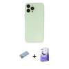 MARSİLYAN™- iPhone 13 Pro Max Kılıf Atlas Minimal Prime - Siyah Bilvis 5in1 5D Magic Hayalet Cam Ekran Koruyucu + Shine Kamera Lens Koruma Cam - MI