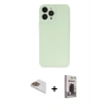MARSİLYAN™- iPhone 13 Pro Max Kılıf Atlas Minimal Prime - Siyah Bilvis Hayalet Cam Ekran Koruyucu + Pers Alüminyum Kamera Lens - GD
