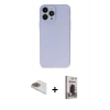 MARSİLYAN™- iPhone 13 Pro Max Kılıf Atlas Minimal Prime - Siyah Bilvis Hayalet Cam Ekran Koruyucu + Pers Alüminyum Kamera Lens - GD