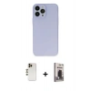 MARSİLYAN™- iPhone 13 Pro Max Kılıf Atlas Minimal Prime - Siyah Bilvis Hayalet Cam Ekran Koruyucu + Shine Kamera Lens - GD