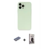 MARSİLYAN™- iPhone 13 Pro Max Kılıf Atlas Minimal Prime - Siyah Bilvis Hayalet Cam Ekran Koruyucu + Renkli Kamera Lens Koruma Cam - MI