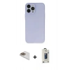 MARSİLYAN™- iPhone 13 Pro Max Kılıf Atlas Minimal Prime - Siyah Bilvis Hayalet Cam Ekran Koruyucu + Pers Alüminyum Kamera Lens - GD