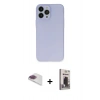 MARSİLYAN™- iPhone 13 Pro Max Kılıf Atlas Minimal Prime - Siyah Bilvis Hayalet Cam Ekran Koruyucu + Pers Alüminyum Kamera Lens - GI