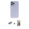 MARSİLYAN™- iPhone 13 Pro Max Kılıf Atlas Minimal Prime - Siyah Bilvis Hayalet Cam Ekran Koruyucu + Renkli Kamera Lens Koruma Cam - TU