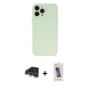 MARSİLYAN™- iPhone 13 Pro Max Kılıf Atlas Minimal Prime - Siyah Joko 5D Cam + Raze Metal Kamera Lens - GD