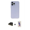 MARSİLYAN™- iPhone 13 Pro Max Kılıf Atlas Minimal Prime - Siyah Joko 5D Cam + Raze Metal Kamera Lens - GD