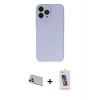 MARSİLYAN™- iPhone 13 Pro Max Kılıf Atlas Minimal Prime - Siyah Joko 5D Cam + Rainbow Kamera Lens Koruma Cam - BZ