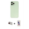 MARSİLYAN™- iPhone 13 Pro Max Kılıf Atlas Minimal Prime - Siyah Joko 5D Cam + Rainbow Kamera Lens Koruma Cam - KI