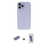 MARSİLYAN™- iPhone 13 Pro Max Kılıf Atlas Minimal Prime - Siyah Joko 5D Cam + Renkli Kamera Lens Koruma Cam - PE