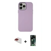 MARSİLYAN™- iPhone 13 Pro Max Kılıf Çekirdek Çizgi - Şeffaf 360 Full Body Arka Koruyucu + Pers Alüminyum Kamera Lens - KI