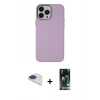 MARSİLYAN™- iPhone 13 Pro Max Kılıf Çekirdek Çizgi - Şeffaf 360 Full Body Arka Koruyucu + Pers Alüminyum Kamera Lens - LT