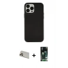 MARSİLYAN™- iPhone 13 Pro Max Kılıf Çekirdek Çizgi - Şeffaf 360 Full Body Arka Koruyucu + Rainbow Kamera Lens Koruma Cam - REGD