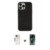 MARSİLYAN™- iPhone 13 Pro Max Kılıf Çekirdek Çizgi - Şeffaf 360 Full Body Arka Koruyucu + Shine Kamera Lens - GD