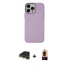 MARSİLYAN™- iPhone 13 Pro Max Kılıf Çekirdek Çizgi - Şeffaf Maxco Cam Ekran Koruyucu + Raze Metal Kamera Lens - GD