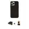 MARSİLYAN™- iPhone 13 Pro Max Kılıf Çekirdek Çizgi - Şeffaf Maxco Cam Ekran Koruyucu + Raze Metal Kamera Lens - GD