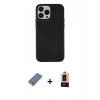 MARSİLYAN™- iPhone 13 Pro Max Kılıf Çekirdek Çizgi - Şeffaf Maxco Cam Ekran Koruyucu + Metal Kamera Lens Koruma Cam - AKYL