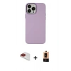 MARSİLYAN™- iPhone 13 Pro Max Kılıf Çekirdek Çizgi - Şeffaf Maxco Cam Ekran Koruyucu + Pers Alüminyum Kamera Lens - KI