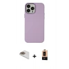 MARSİLYAN™- iPhone 13 Pro Max Kılıf Çekirdek Çizgi - Şeffaf Maxco Cam Ekran Koruyucu + Pers Alüminyum Kamera Lens - GD