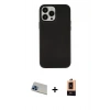 MARSİLYAN™- iPhone 13 Pro Max Kılıf Çekirdek Çizgi - Şeffaf Maxco Cam Ekran Koruyucu + Rainbow Kamera Lens Koruma Cam - MI