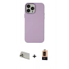 MARSİLYAN™- iPhone 13 Pro Max Kılıf Çekirdek Çizgi - Şeffaf Maxco Cam Ekran Koruyucu + Rainbow Kamera Lens Koruma Cam - REGD