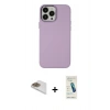 MARSİLYAN™- iPhone 13 Pro Max Kılıf Çekirdek Çizgi - Şeffaf Pasifik Cam Ekran Koruyucu + Pers Alüminyum Kamera Lens - GD